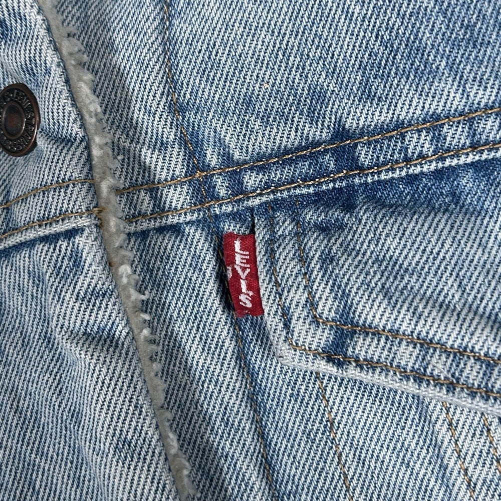 Signature by Levi Strauss Light Blue Denim Jacket with Cream Collar - Picture 6 of 14